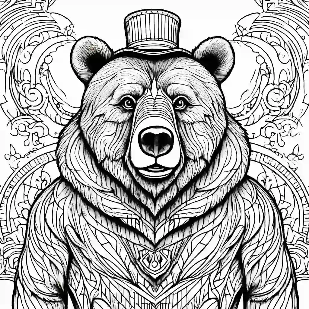 Circus Bear coloring pages